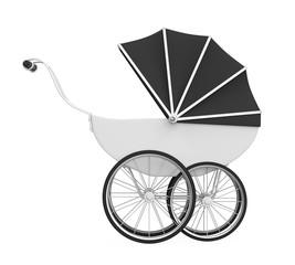 Fototapeta na wymiar Baby Stroller Isolated