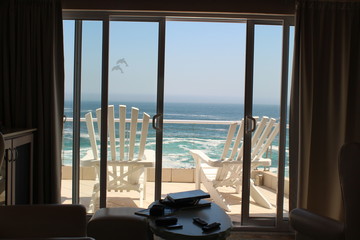 Fototapeta na wymiar Holiday destination with a beautiful view from the balcony
