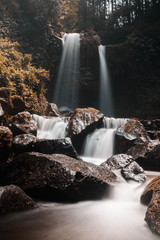 beautiful waterfalls in tropical forests