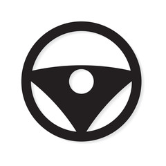 car steering wheel icon- vector illustration