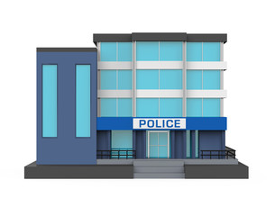 Police Station Building Icon Isolated