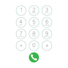 mobile phone touch screen dialing digits call © Passatic