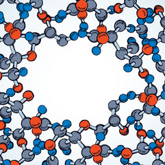 Chemical structure. Vector drawing