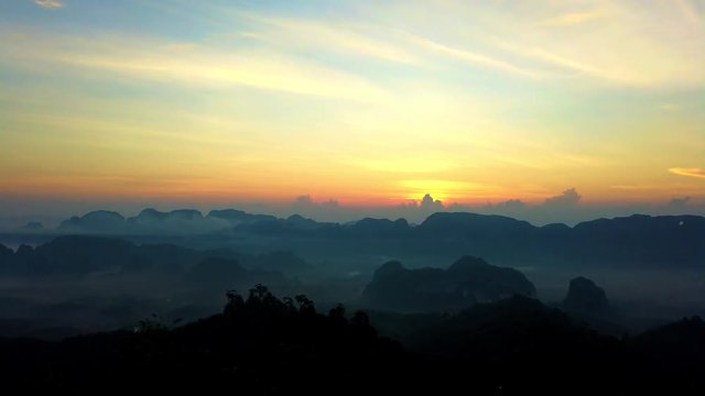 TimeLapse / MotionLapse Landscape of layer Khao Thalu, Tambon Khao Thalu, Sawi District, Chumphon, Thailand