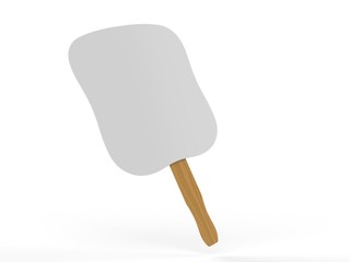 Blank Hand Fan For Mock up. 3d render illustration. 