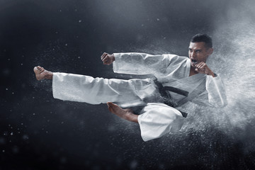 Martial arts karate kick © fotokitas