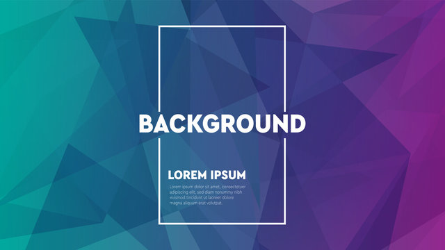 Colorful abstract polygonal poster and cover design. Minimal geometric pattern gradients backgrounds.