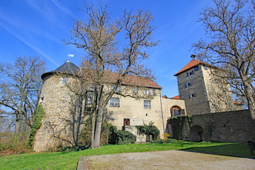 Fototapeta na wymiar Mittelalterliche Burg Neuhaus 1371, (Niedersachsen)
