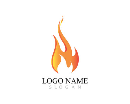 Fire flame Logo Template vector icon Oil, gas and energy logo design 