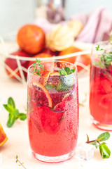 Cocktail bloody orange margarita in highball glass