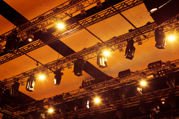 Stage lighting equipment closeup