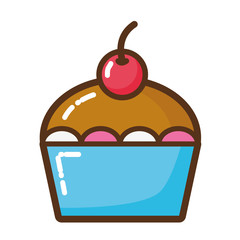 delicious cake isolated icon
