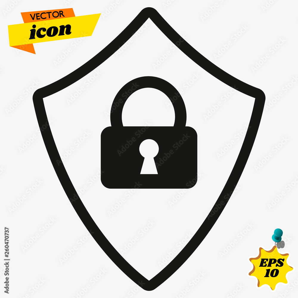 Aufkleber abstract security icon vector
