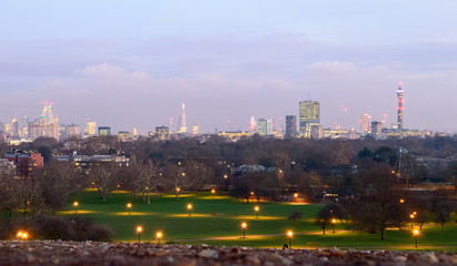 Sunset at Primrose hill park, a nice green space closed to Camden town where you can admire the skyline of London