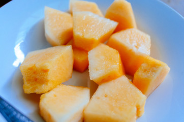 fresh and delicious cantaloupe