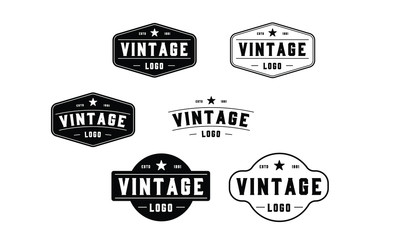 vintage, hipster, logo, vector, art