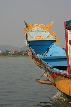 on a river in hue (vietnam)