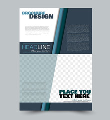 Flyer template. Abstract brochure design. Vector illustration.