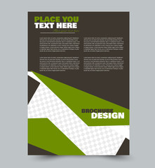 Flyer template. Abstract brochure design. Vector illustration.