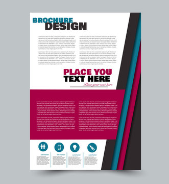 Flyer template. Abstract brochure design. Vector illustration.