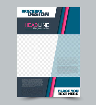 Flyer template. Abstract brochure design. Vector illustration.