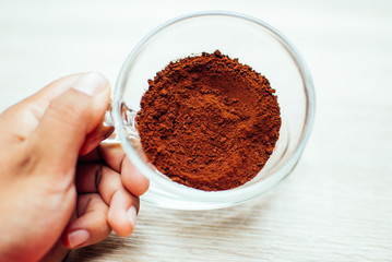 black and strong coffee