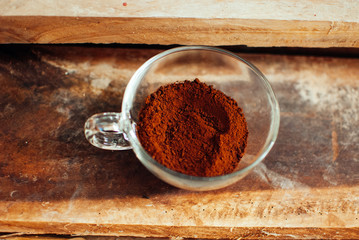 black and strong coffee