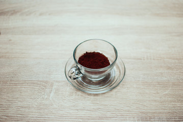 black and strong coffee