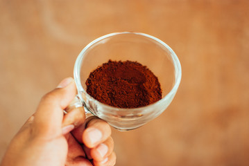 black and strong coffee