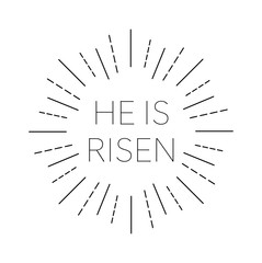 happy easter greeting card with empty tomb