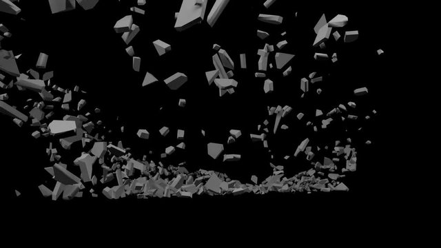 Wall shattering explosion