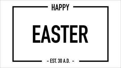 happy easter greeting card established date vector