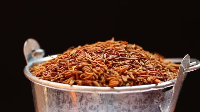 Seeds of cumin in bucket