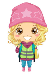 Kid Girl Student Sweden Illustration