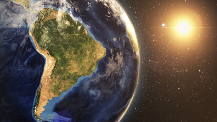 Earth  From Space At South America
