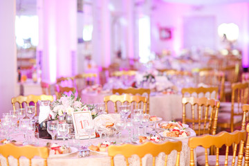 Beautiful decoration in restaurant for special events
