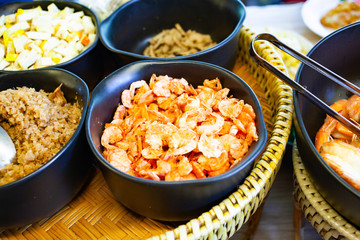 colorful street food on the market Thailand