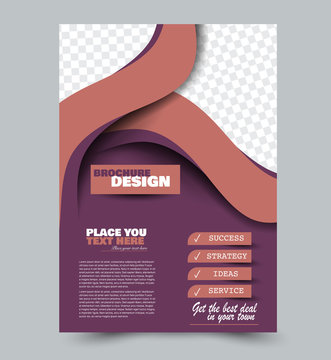 Flyer design template. Vector illustration.
