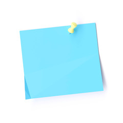 Blank note isolated on white background. 3d image