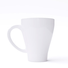 Big white mug isolated on white background. 3d image