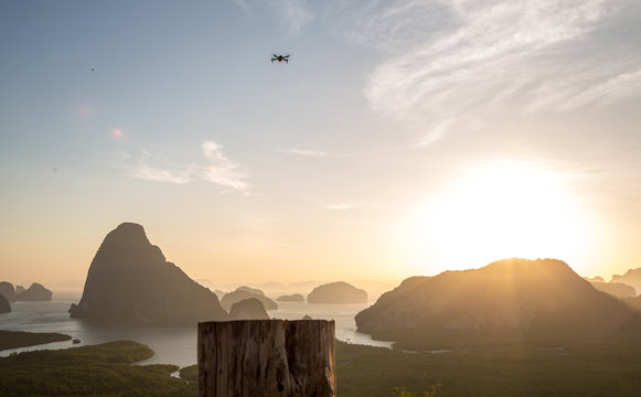 helicopter in flight. Kopter mavic Pro DJI