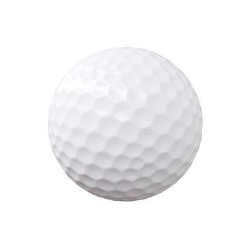 Golf ball isolated on white background. 3d image