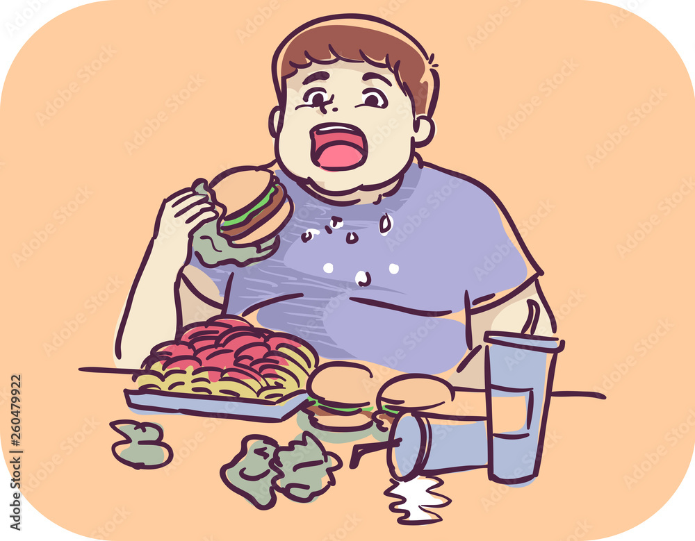 Sticker Boy Symptom Loss Control Over Amount Of Eating