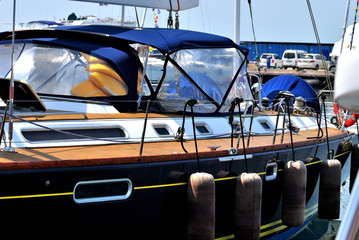 luxury yacht in the marina