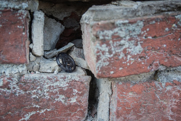 Made from black plastic custom bit coin in nature