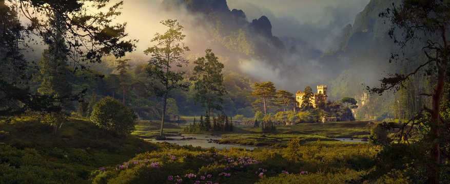 Sunset in the mountains