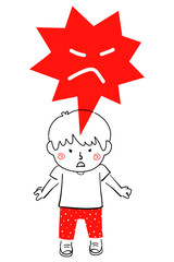 Kid Boy Doodle Mad Express Illustration