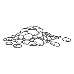 Vector Sketch Pile of Lentils