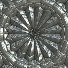 3d effekt - abstrakt polygonal metallisch glänzend stahl illustration