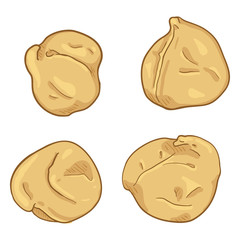 Vector Set of Cartoon Chick-pea
